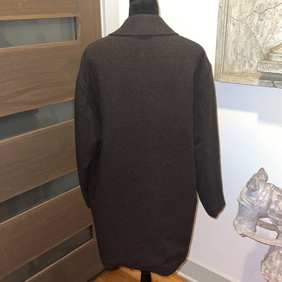 Men’s Baracuta Soft Italian Cashmere and Wool blend long coat green/brown Sz M - Picture 5 of 13